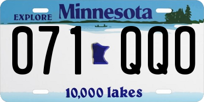 MN license plate 071QQO