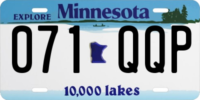 MN license plate 071QQP