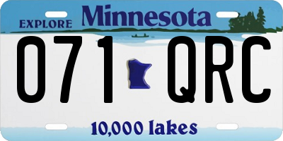 MN license plate 071QRC