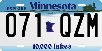 MN license plate 071QZM