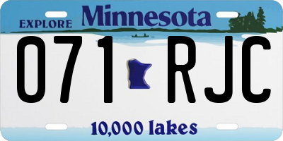 MN license plate 071RJC