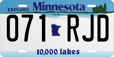 MN license plate 071RJD