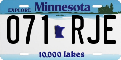 MN license plate 071RJE