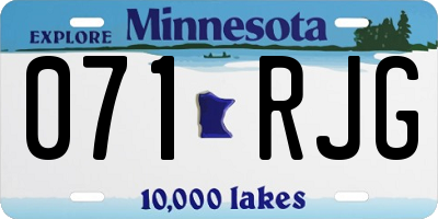 MN license plate 071RJG