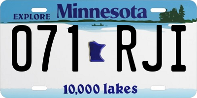 MN license plate 071RJI
