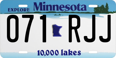 MN license plate 071RJJ