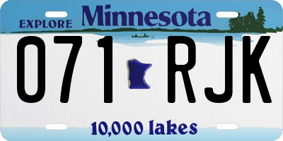 MN license plate 071RJK