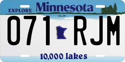 MN license plate 071RJM