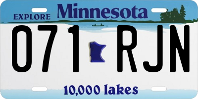 MN license plate 071RJN