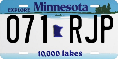 MN license plate 071RJP