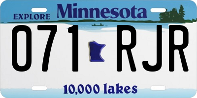 MN license plate 071RJR