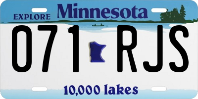 MN license plate 071RJS