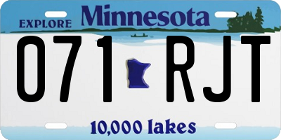 MN license plate 071RJT