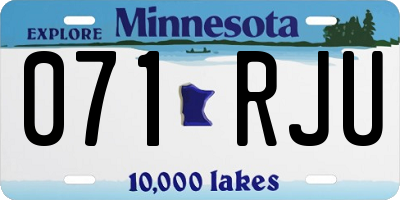 MN license plate 071RJU