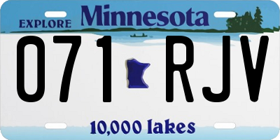 MN license plate 071RJV