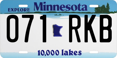MN license plate 071RKB