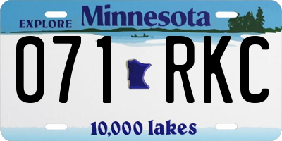 MN license plate 071RKC