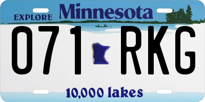 MN license plate 071RKG