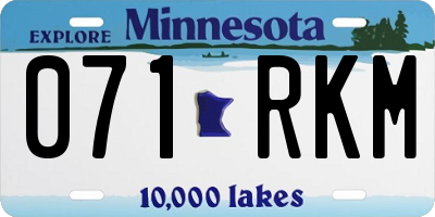 MN license plate 071RKM