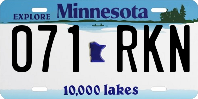 MN license plate 071RKN