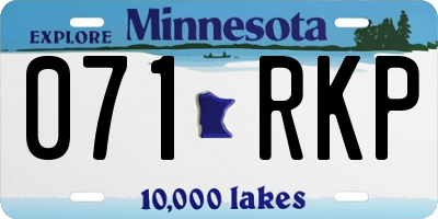 MN license plate 071RKP