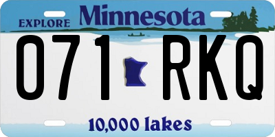 MN license plate 071RKQ