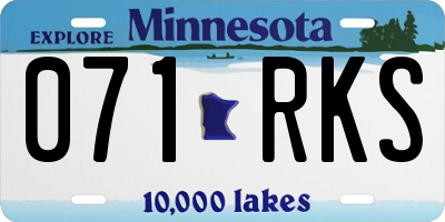 MN license plate 071RKS