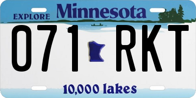 MN license plate 071RKT