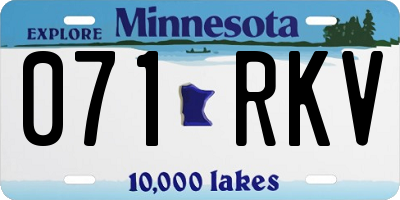 MN license plate 071RKV