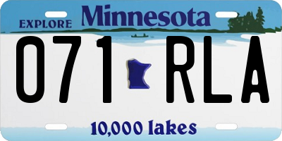 MN license plate 071RLA