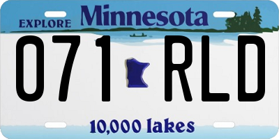 MN license plate 071RLD