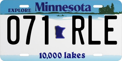 MN license plate 071RLE