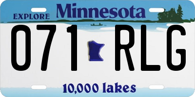 MN license plate 071RLG