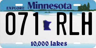 MN license plate 071RLH