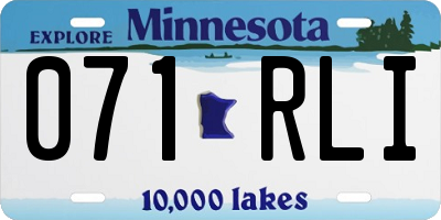 MN license plate 071RLI