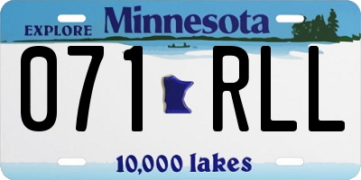 MN license plate 071RLL