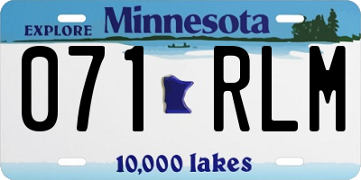 MN license plate 071RLM