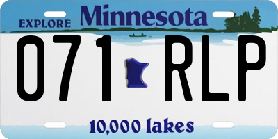 MN license plate 071RLP