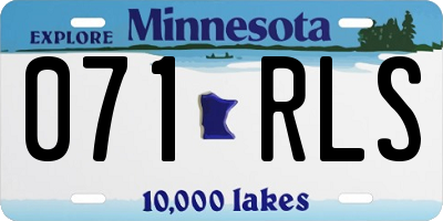 MN license plate 071RLS