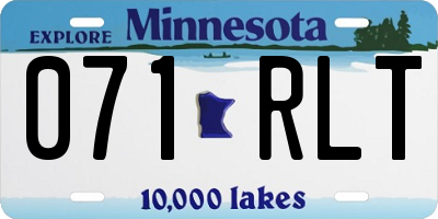 MN license plate 071RLT