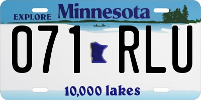 MN license plate 071RLU