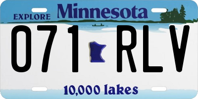 MN license plate 071RLV