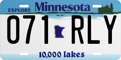 MN license plate 071RLY