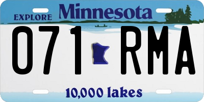 MN license plate 071RMA