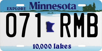 MN license plate 071RMB