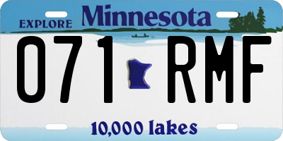 MN license plate 071RMF