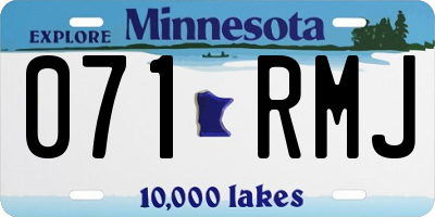 MN license plate 071RMJ
