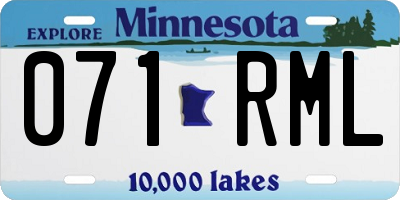 MN license plate 071RML