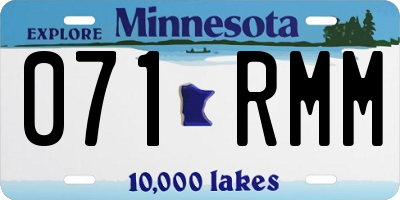 MN license plate 071RMM