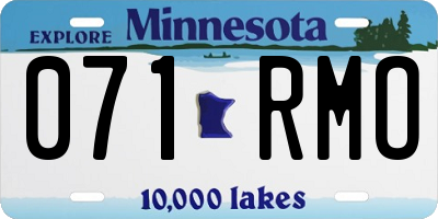 MN license plate 071RMO